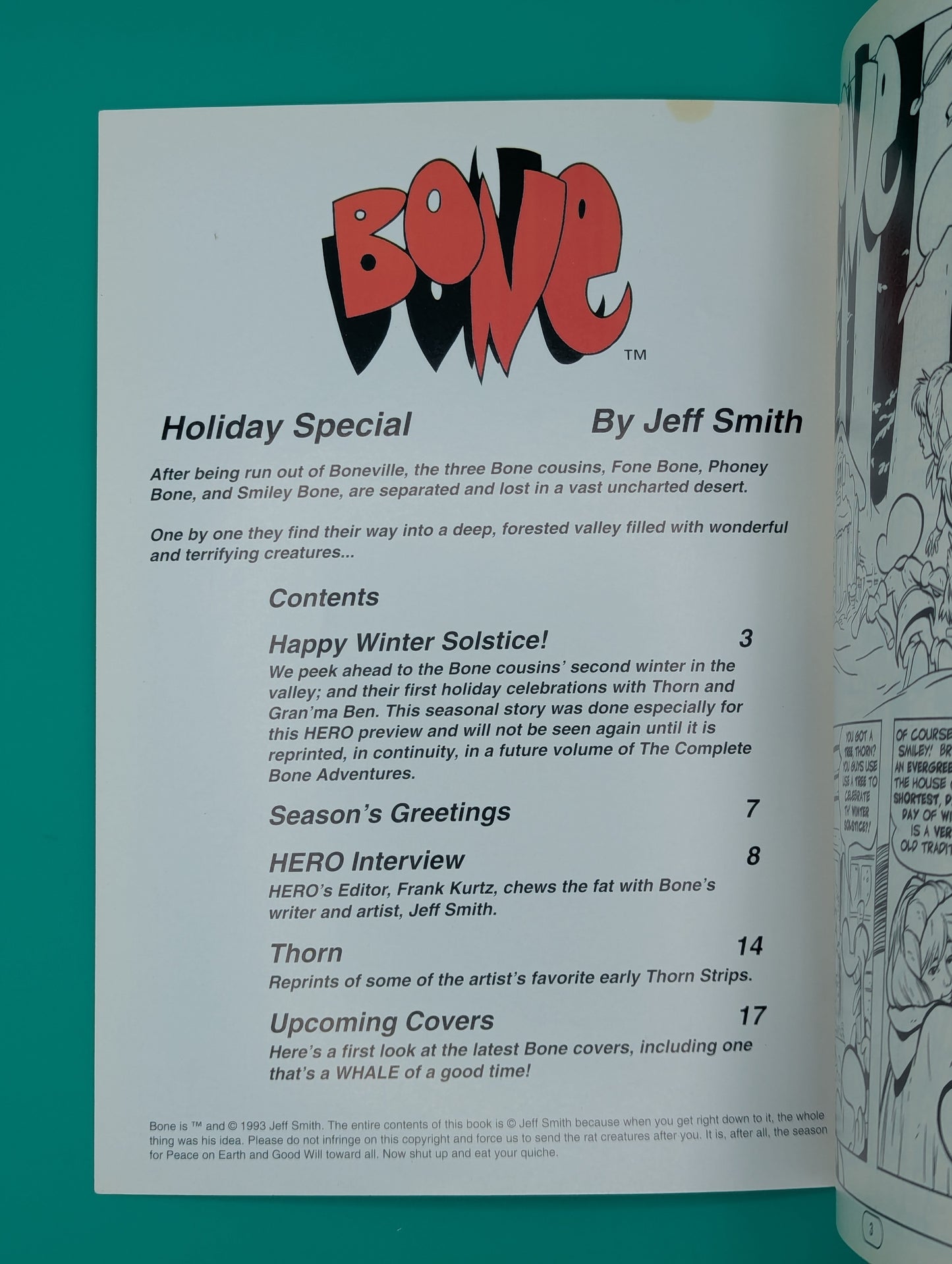 Bone Holiday Special One-Shot (1995) - Hero Comic Collectibles:Comic Books & Memorabilia:Comics:Comics & Graphic Novels JJJambers Jamboree
