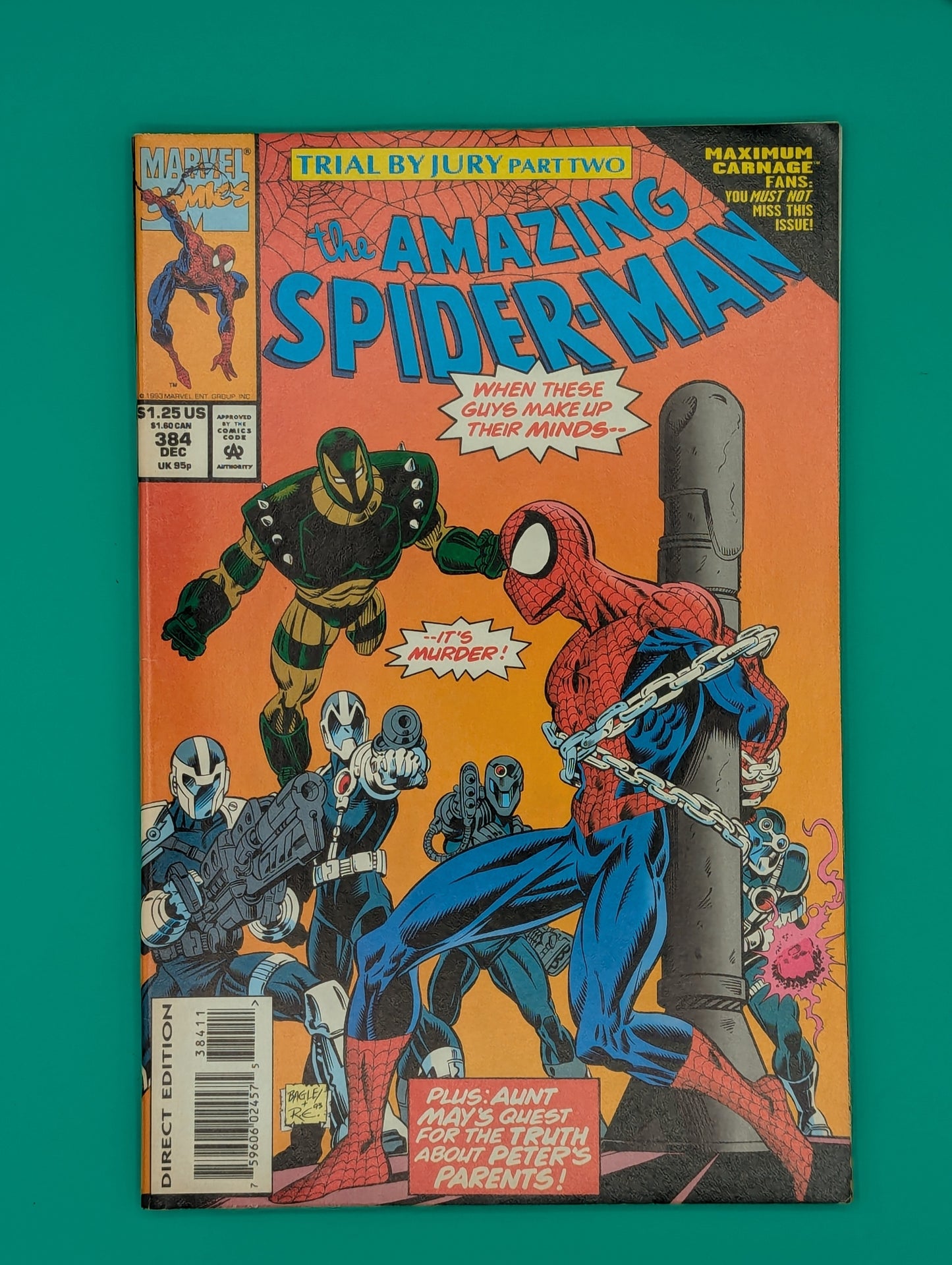 Spider-Man, Amazing, #384: Trial by Jury Pt. 2 (1993) - Marvel Comics Collectibles:Comic Books & Memorabilia:Comics:Comics & Graphic Novels JJJambers Jamboree