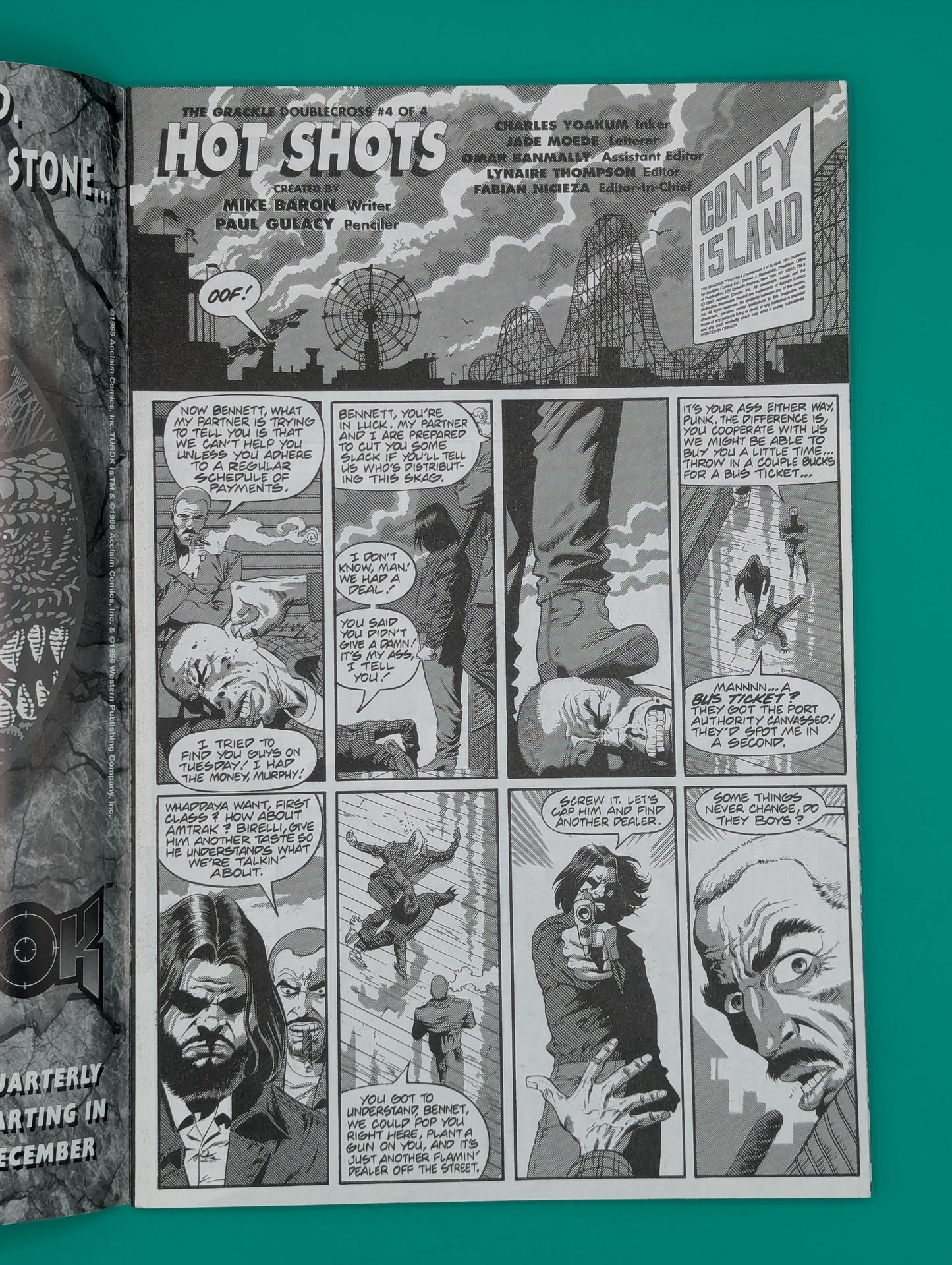 Grackle, the: Double Cross #4 (1997) - Valiant/Acclaim Comic - FN/VF Collectibles:Comic Books & Memorabilia:Comics:Comics & Graphic Novels JJJambers Jamboree