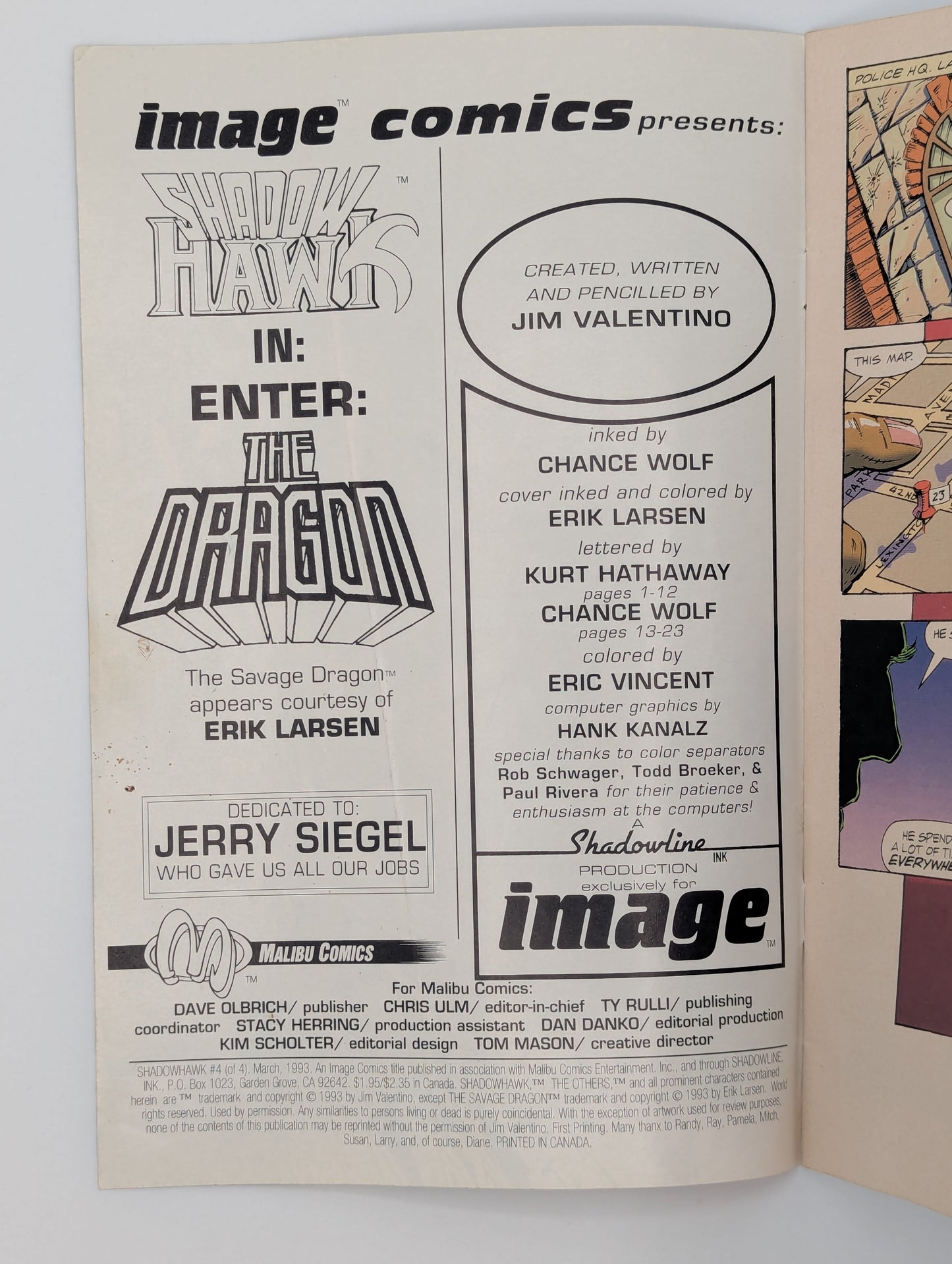 ShadowHawk #4 (1993) - Image Comic - Fine Collectibles:Comic Books & Memorabilia:Comics:Comics & Graphic Novels JJJambers Jamboree