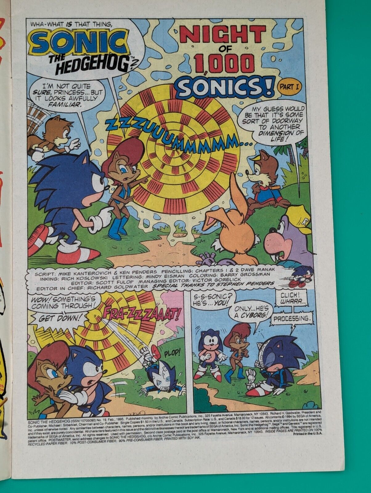 SONIC The HEDGEHOG #19 (1995): Night Of 1,000 Sonics We Combine Shipping Collectibles:Comic Books & Memorabilia:Comics:Comics & Graphic Novels JJJambers Jamboree   