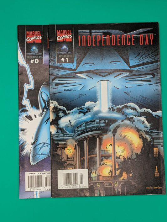 Independence Day #0-1 Marvel Comics 1996 Movie Adaptation (2 Comic Lot) VF/NM Collectibles:Comic Books & Memorabilia:Comics:Comics & Graphic Novels JJJambers Jamboree   