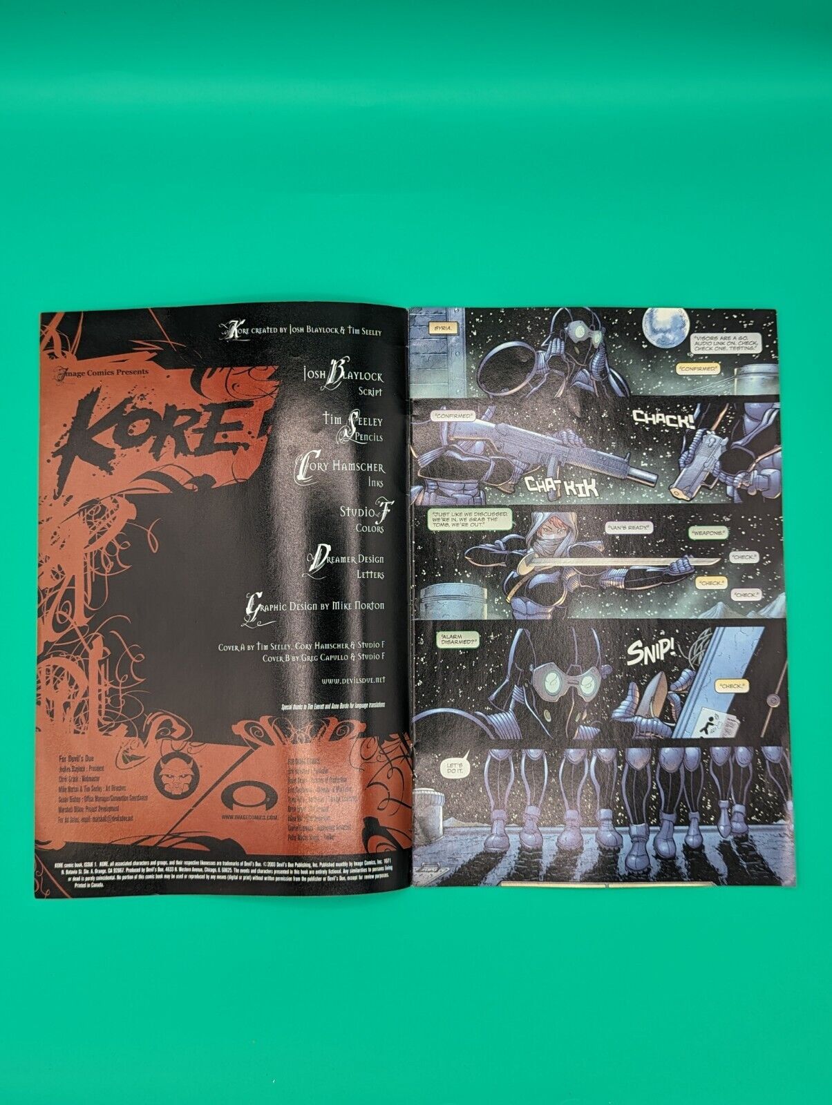 Kore #1b Alternate Cover (2003) 1st Print - Image Comics - VF/NM Collectibles:Comic Books & Memorabilia:Comics:Comics & Graphic Novels JJJambers Jamboree   