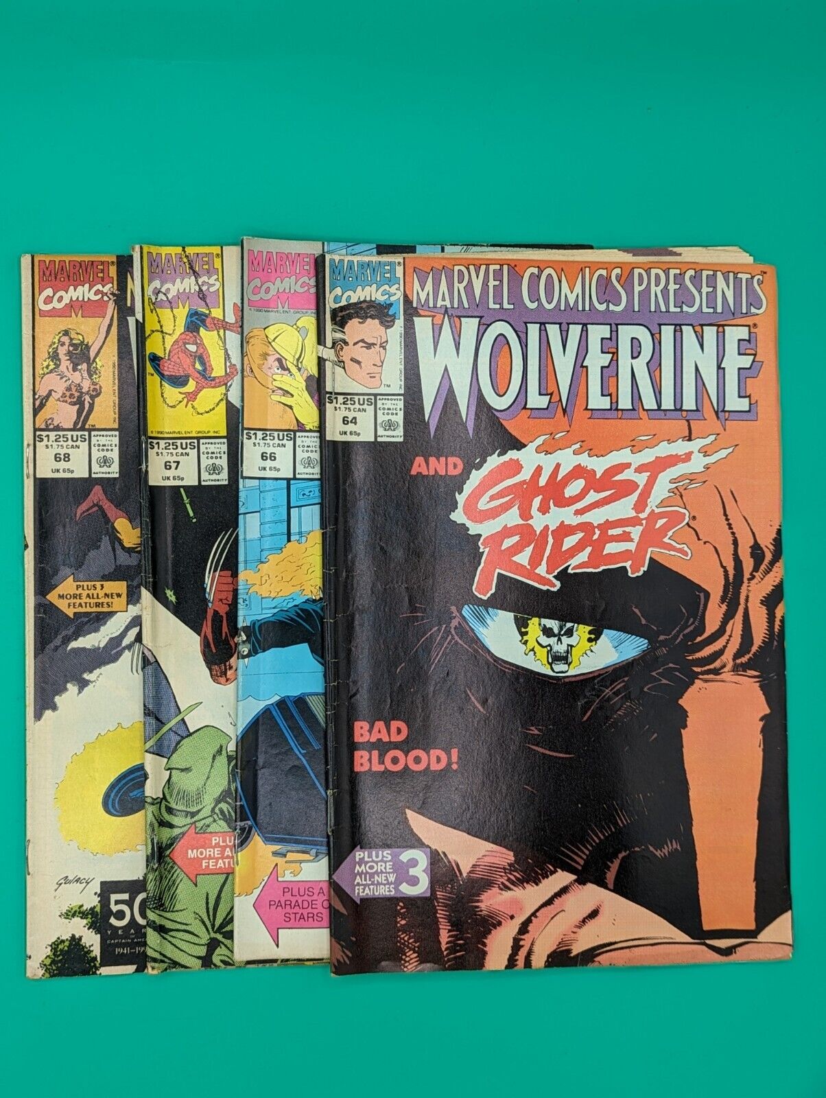 Wolverine and Ghost Rider #64, 66, 67, 67(1990) - Marvel Comics Collectibles:Comic Books & Memorabilia:Comics:Comics & Graphic Novels JJJambers Jamboree   