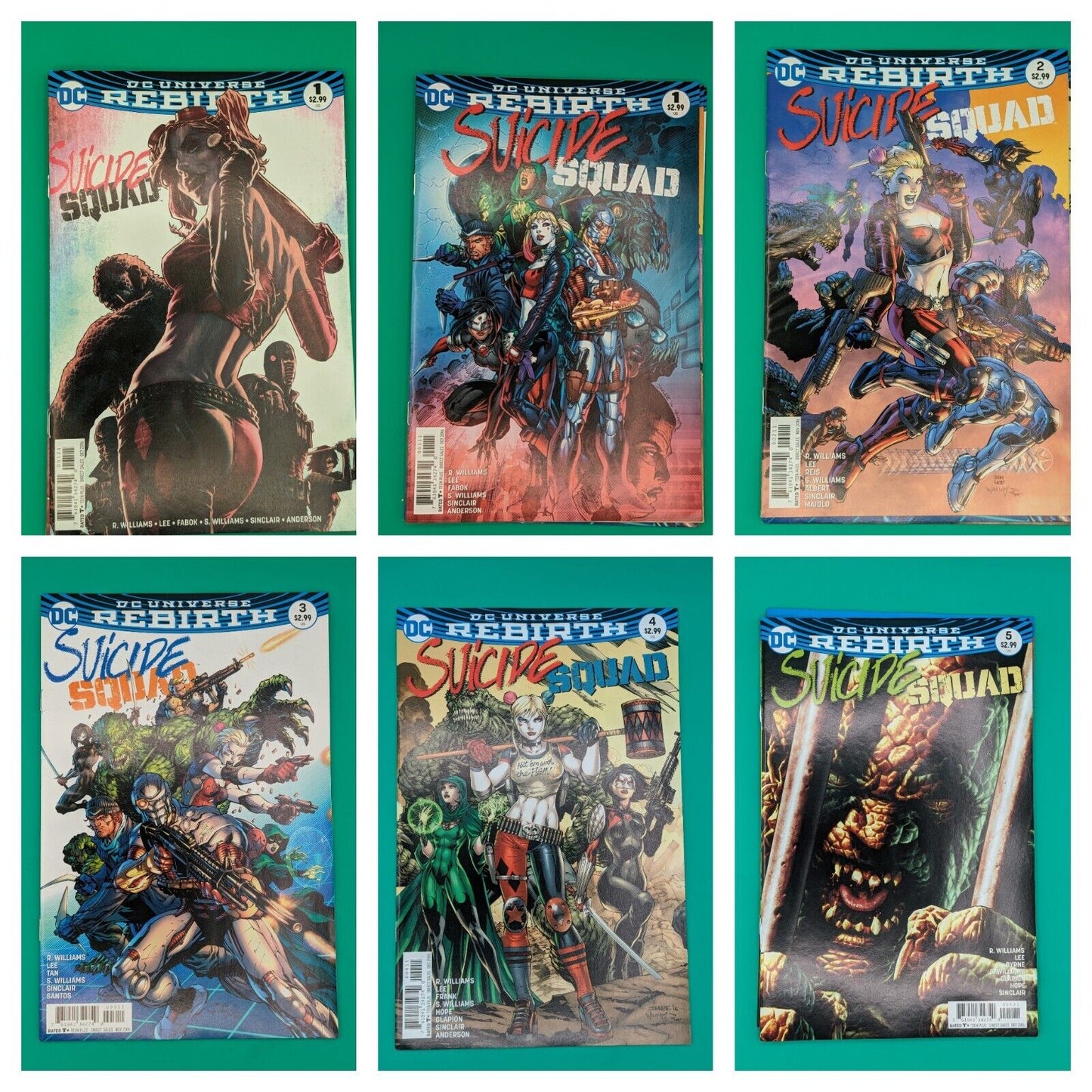 Suicide Squad Rebirth #1-8 - 9 Comic Lot - 2 Variants Of #1 - DC Comics - VF/NM Collectibles:Comic Books & Memorabilia:Comics:Comics & Graphic Novels JJJambers Jamboree   