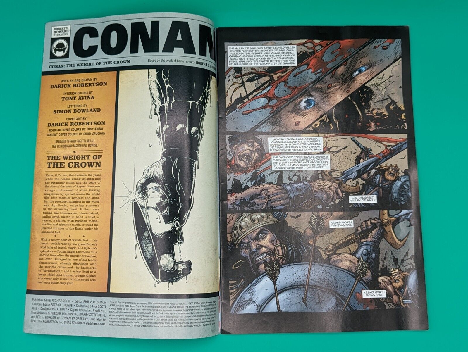 Conan: The Weight of the Crown  (2010) - Dark Horse One-Shot Comic Collectibles:Comic Books & Memorabilia:Comics:Comics & Graphic Novels JJJambers Jamboree   