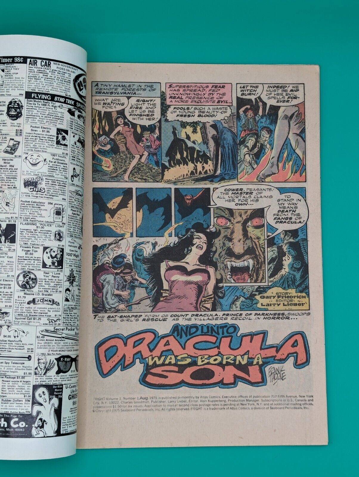 Fright #1 June 1975 Son of Dracula VG/NM Collectibles:Comic Books & Memorabilia:Comics:Comics & Graphic Novels JJJambers Jamboree   