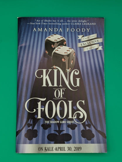 Owlcrate EXCLUSIVE EXCERPT BOOKLET Amanda Foody: King Of Fools. RARE!! Collectibles:Fantasy, Mythical & Magic:Other Fantasy Collectibles Owlcrate   