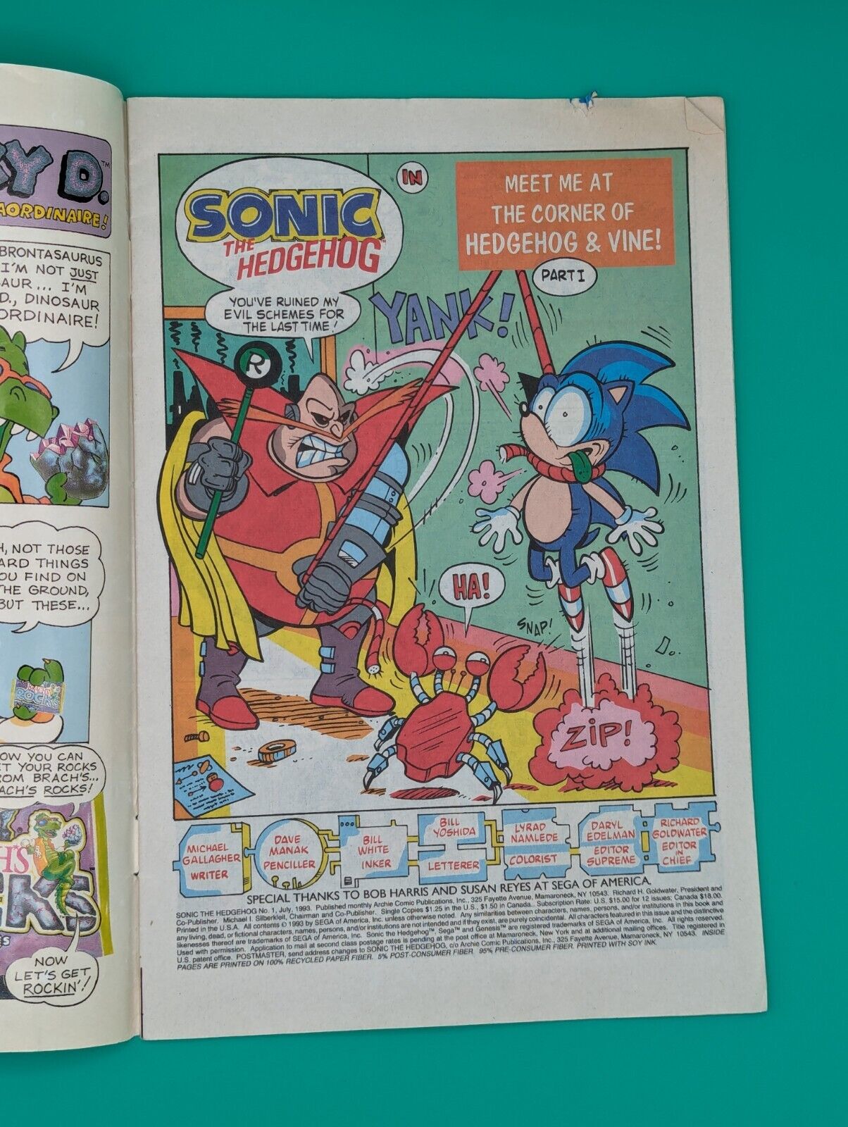 Sonic The Hedgehog #1 (1993) - Archie Comics Collectibles:Comic Books & Memorabilia:Comics:Comics & Graphic Novels JJJambers Jamboree   