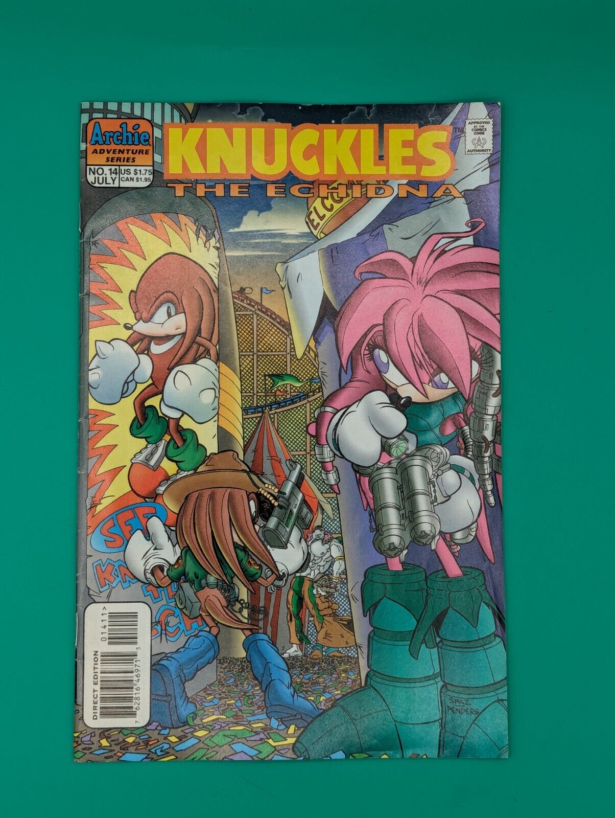 Knuckles The Echidna #14, Archie Adventure Series, 1998; Sonic The Hedgehog Collectibles:Comic Books & Memorabilia:Comics:Comics & Graphic Novels JJJambers Jamboree   