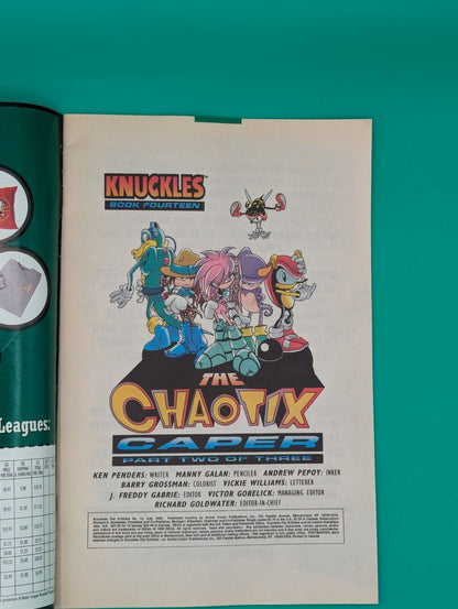 Knuckles The Echidna #14, Archie Adventure Series, 1998; Sonic The Hedgehog Collectibles:Comic Books & Memorabilia:Comics:Comics & Graphic Novels JJJambers Jamboree   