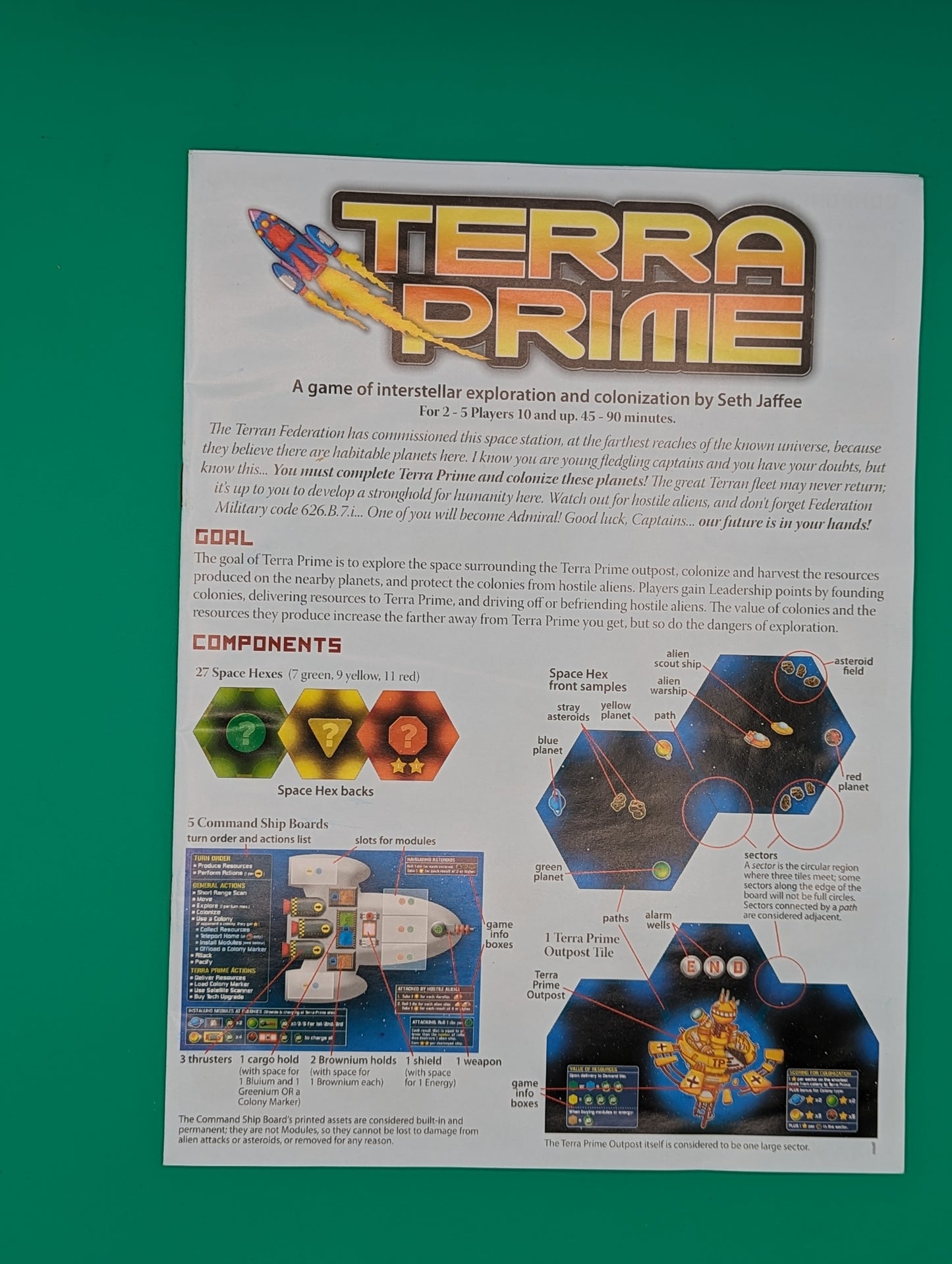 Terra Prime Board Game (2009) - Used, Unpunched - Tasty Minstrel Games Toys & Hobbies:Games:Board & Traditional Games:Contemporary Manufacture JJJambers Jamboree   