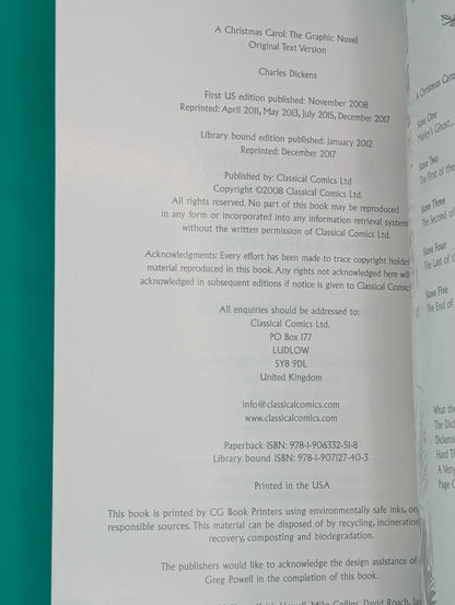 Christmas Carol: The Graphic Novel (2008) - Classical Comics Graphic Novel Collectibles:Comic Books & Memorabilia:Comics:Comics & Graphic Novels JJJambers Jamboree