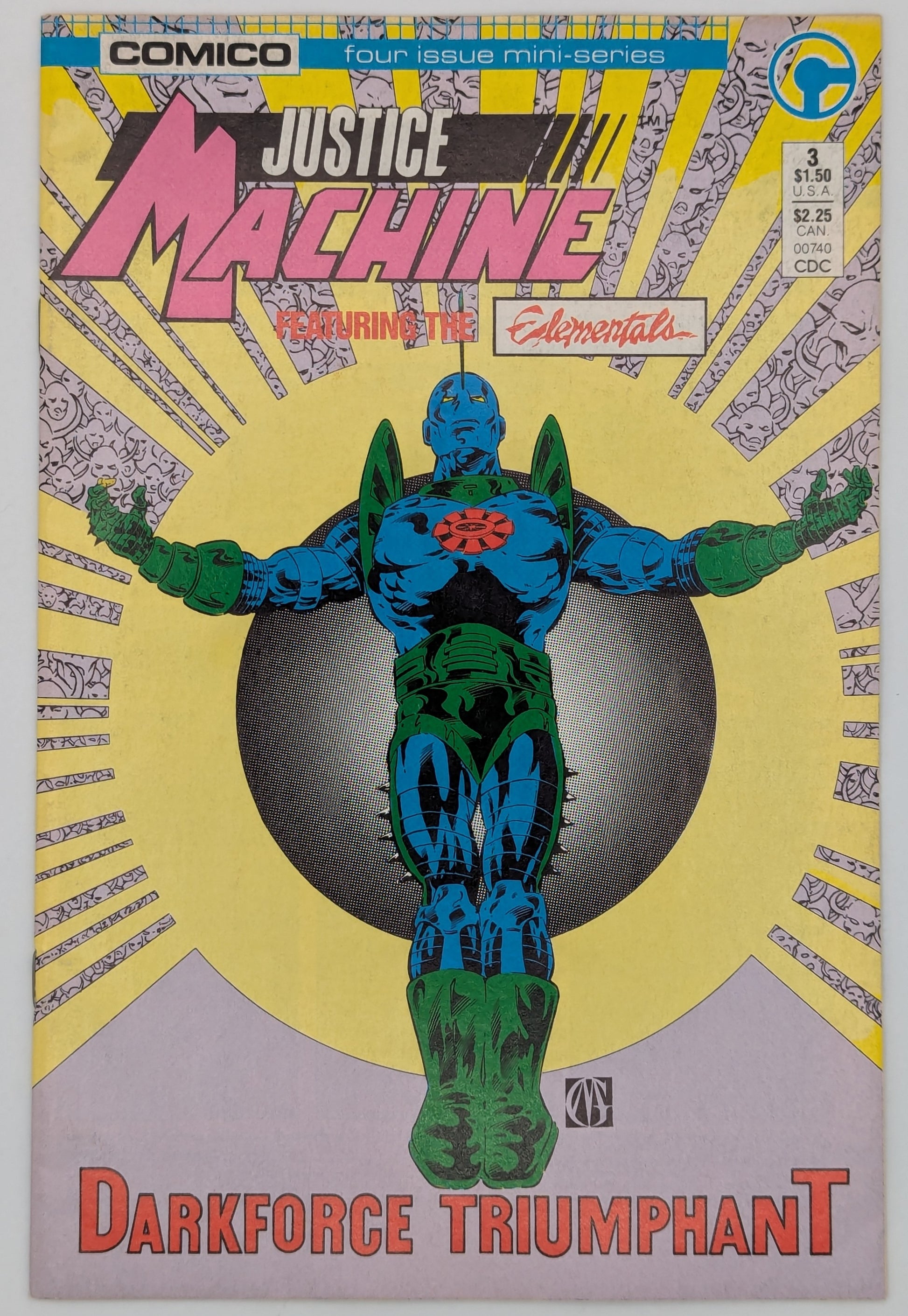 Justice Machine #3: Dark Force Triumphant (1989) - Comico Comic - VF Collectibles:Comic Books & Memorabilia:Comics:Comics & Graphic Novels JJJambers Vintage Vault