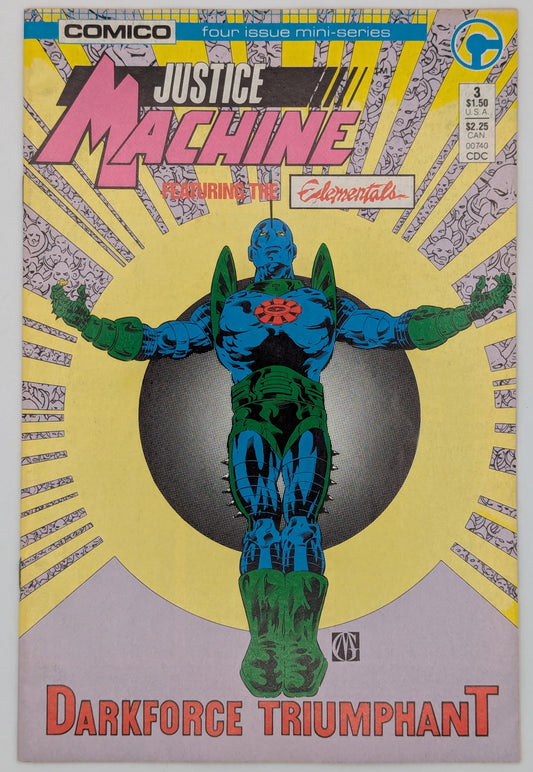 Justice Machine #3: Dark Force Triumphant (1989) - Comico Comic - VF Collectibles:Comic Books & Memorabilia:Comics:Comics & Graphic Novels JJJambers Vintage Vault