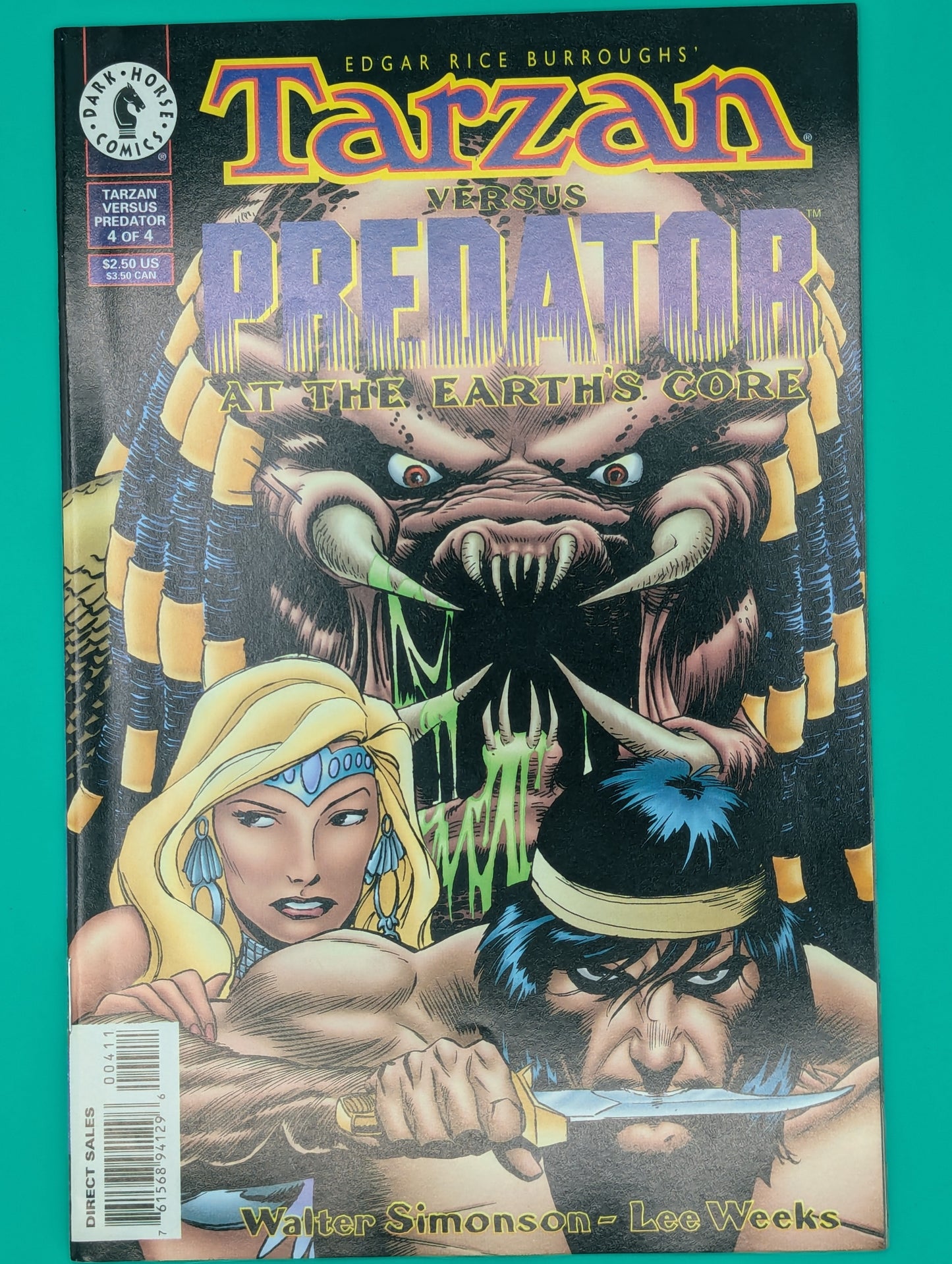 Tarzan Versus Predator: At the Earth's Core #4 of 4 (1996) - Dark Horse Comics Collectibles:Comic Books & Memorabilia:Comics:Comics & Graphic Novels JJJambers Vintage Vault   