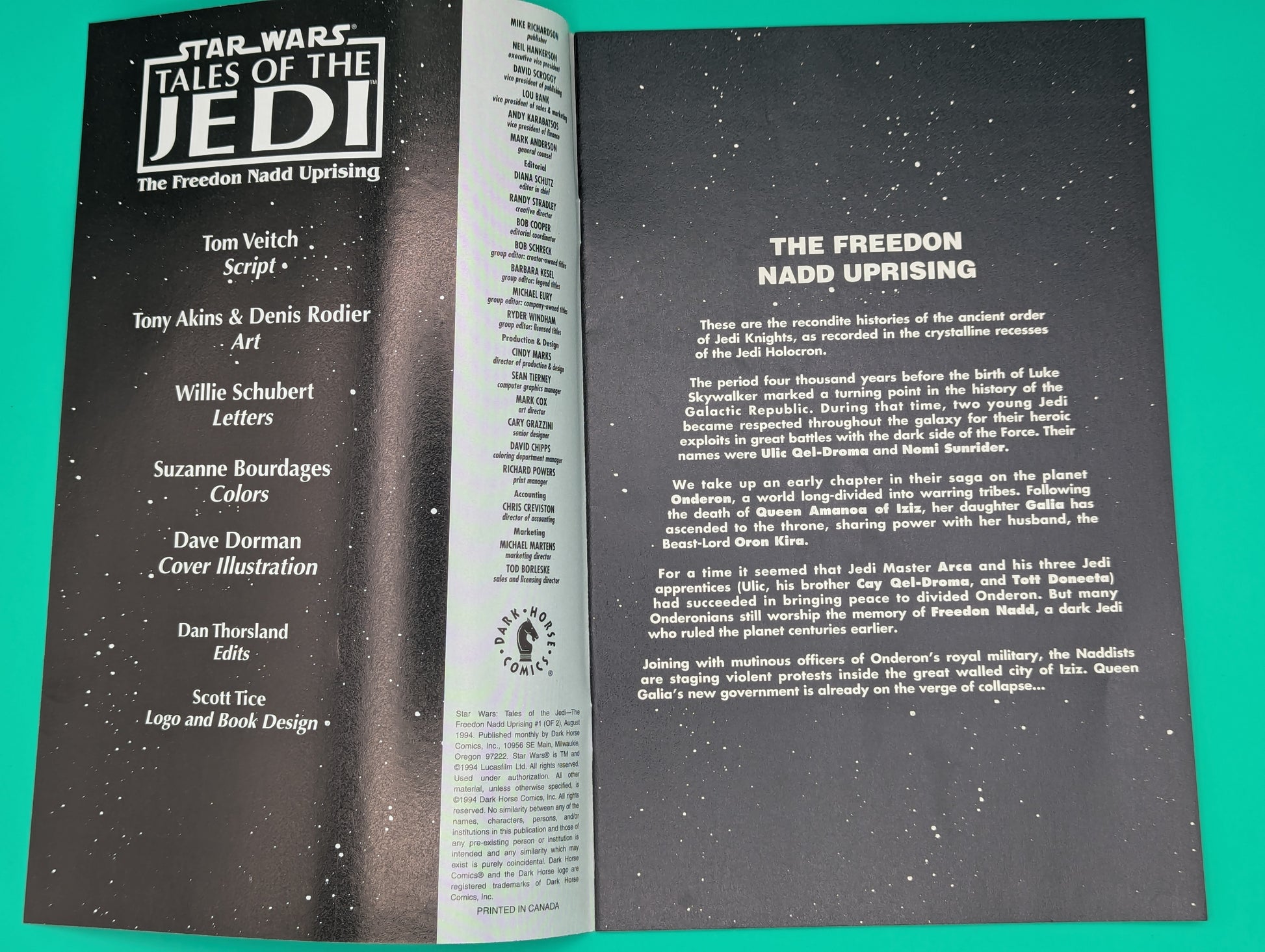 Star Wars: Tales of the Jedi - The Freedon Nadd Uprising #1 (1994) - Dark Horse Comic Collectibles:Comic Books & Memorabilia:Comics:Comics & Graphic Novels JJJambers Jamboree