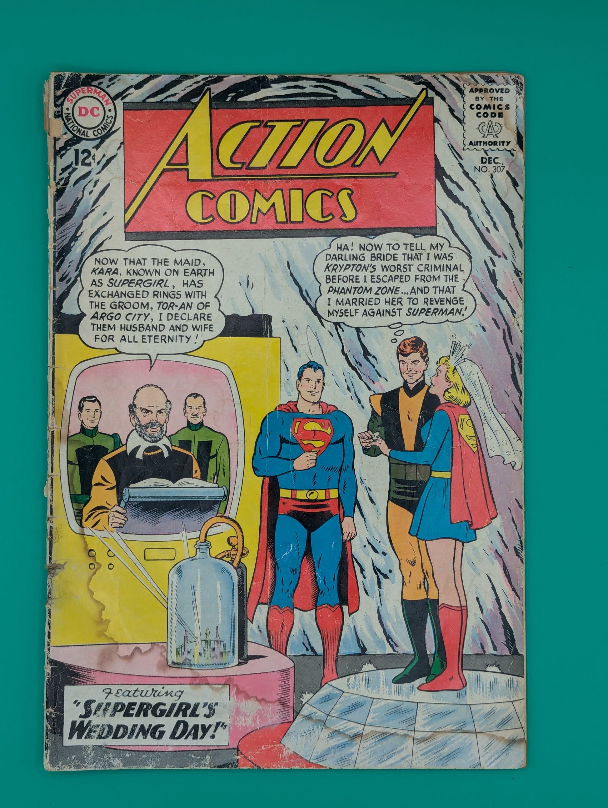 Action Comics #307 (1963): Supergirl's Wedding Day (flawed copy) - DC Comics Collectibles:Comic Books & Memorabilia:Comics:Comics & Graphic Novels JJJambers Jamboree   