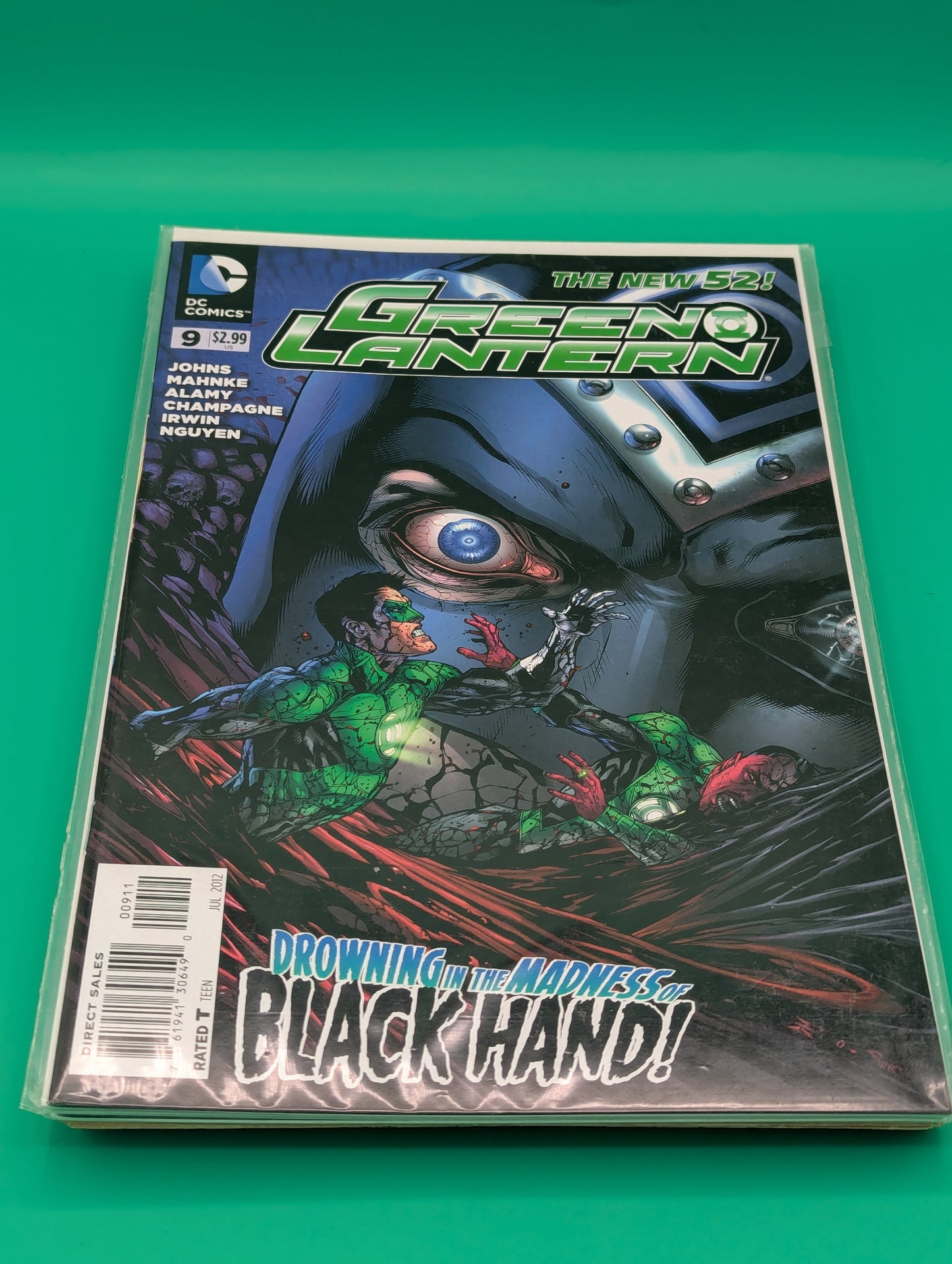 Green Lantern, New 52 #9: Drowning in the Madness of Black Hand (2011) - Marvel Comics Collectibles:Comic Books & Memorabilia:Comics:Comics & Graphic Novels JJJambers Vintage Vault   