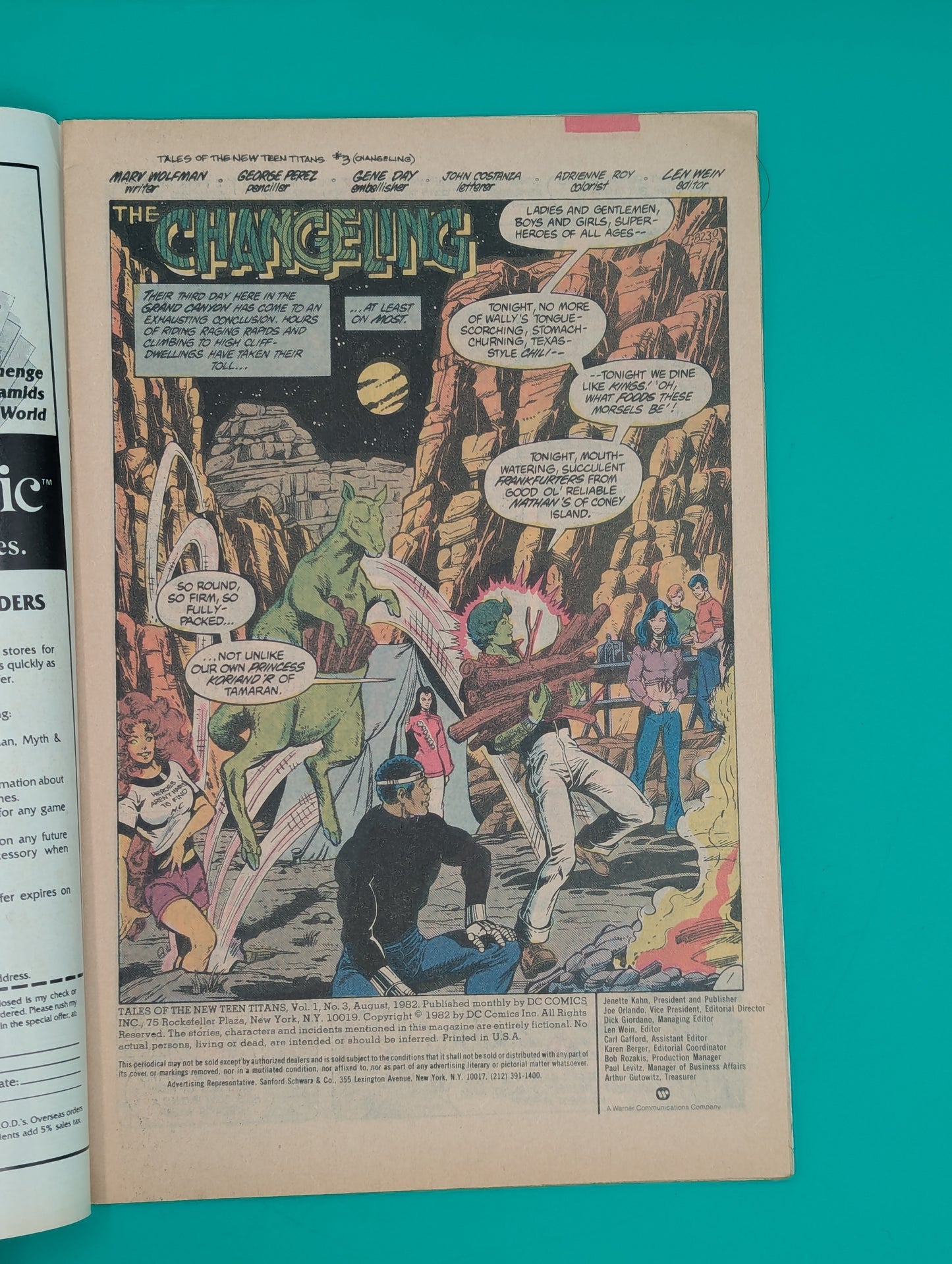 Tales of the New Teen Titans: Starring the Changeling #3 [Newsstand] (1982) - DC Comic - FN+ Collectibles:Comic Books & Memorabilia:Comics:Comics & Graphic Novels JJJambers Jamboree