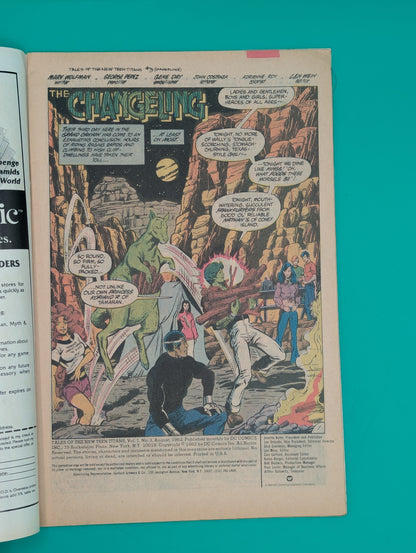 Tales of the New Teen Titans: Starring the Changeling #3 [Newsstand] (1982) - DC Comic - FN+ Collectibles:Comic Books & Memorabilia:Comics:Comics & Graphic Novels JJJambers Jamboree