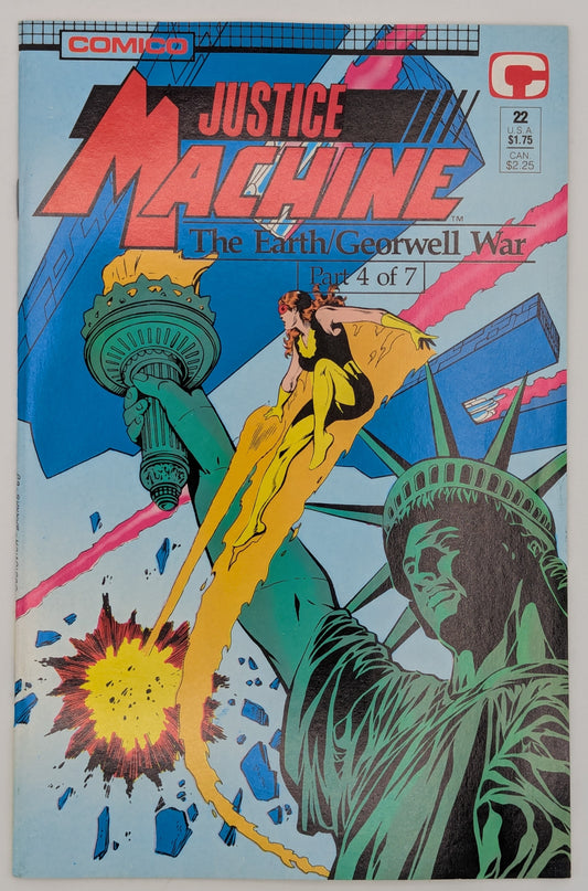 Justice Machine #22 (1989) - Comico Comic - VF Collectibles:Comic Books & Memorabilia:Comics:Comics & Graphic Novels JJJambers Vintage Vault