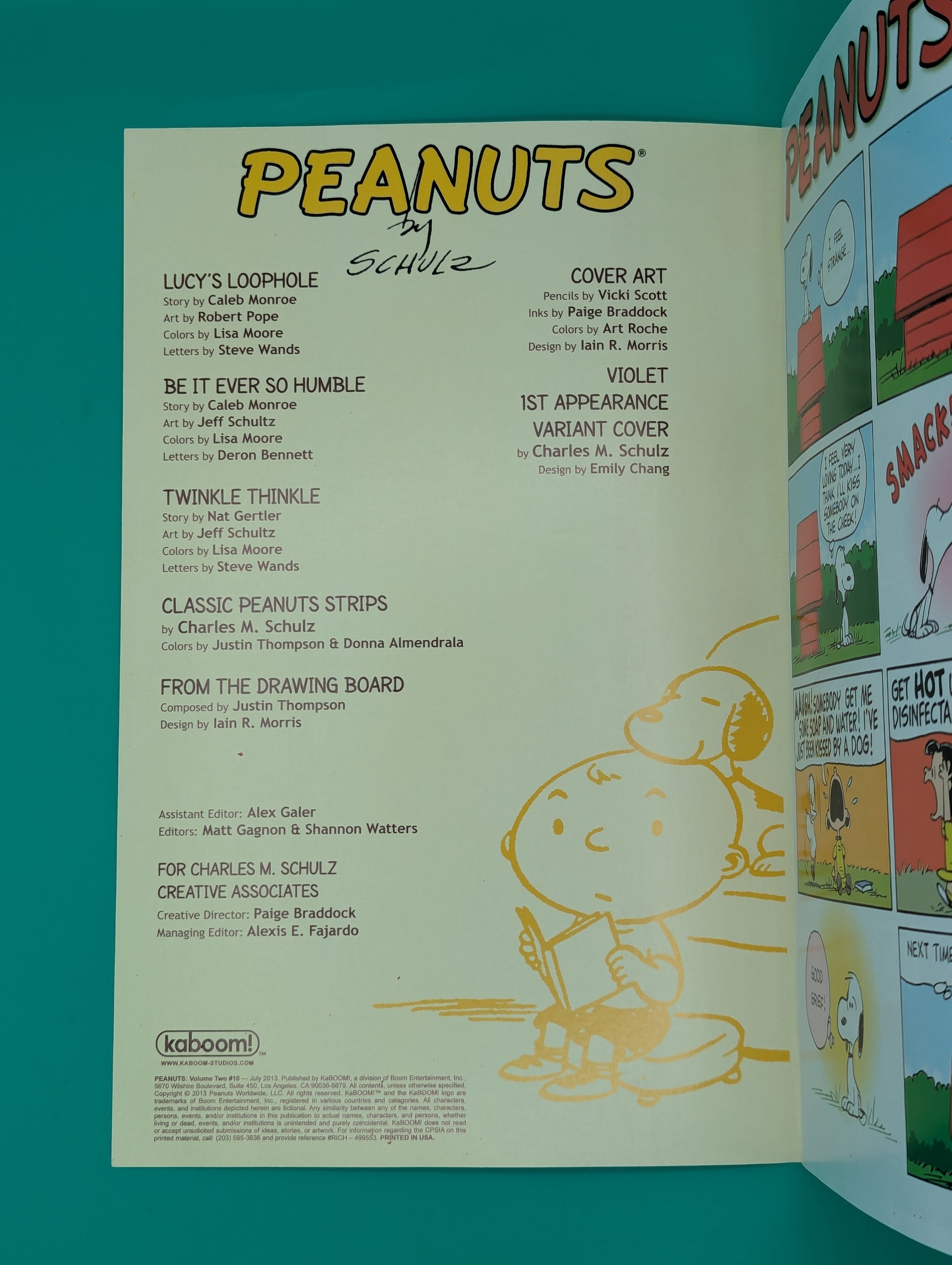 Peanuts #10 (2012) Variant B - Kaboom! Comic Collectibles:Comic Books & Memorabilia:Comics:Comics & Graphic Novels JJJambers Jamboree