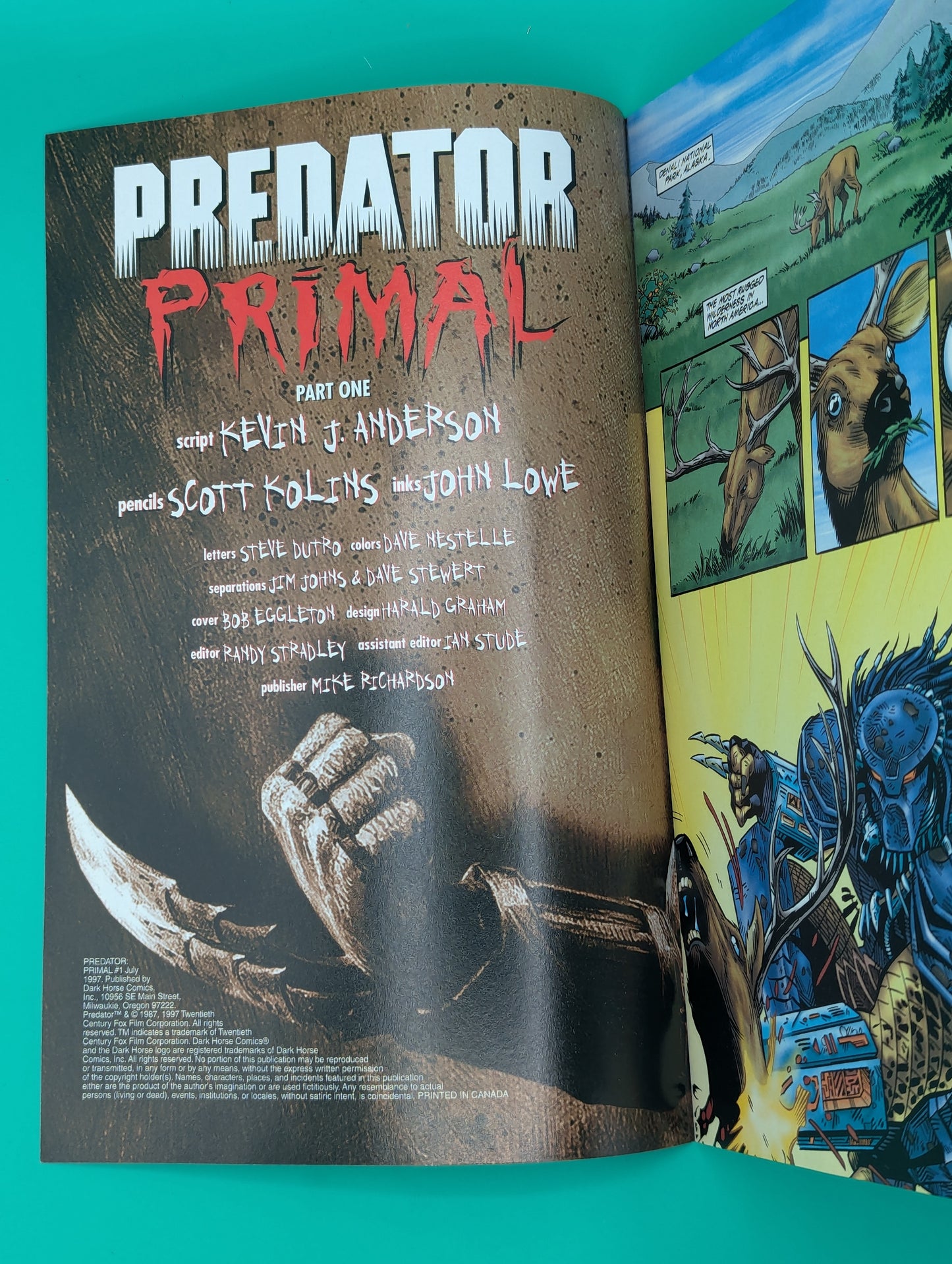 Predator: Primal #1 of 2 (1997) - Dark Horse Comics Collectibles:Comic Books & Memorabilia:Comics:Comics & Graphic Novels JJJambers Vintage Vault   