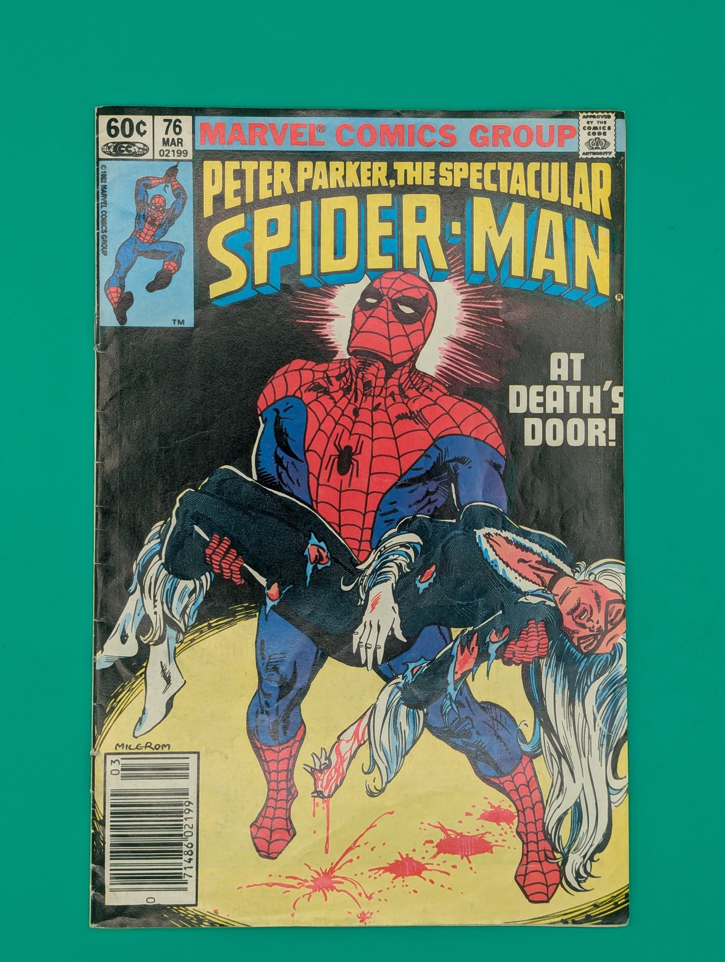 Spider-Man, Spectacular: At Death's Door! #76 [Newsstand](1983) - Marvel Comic - VF Minus Collectibles:Comic Books & Memorabilia:Comics:Comics & Graphic Novels JJJambers Jamboree