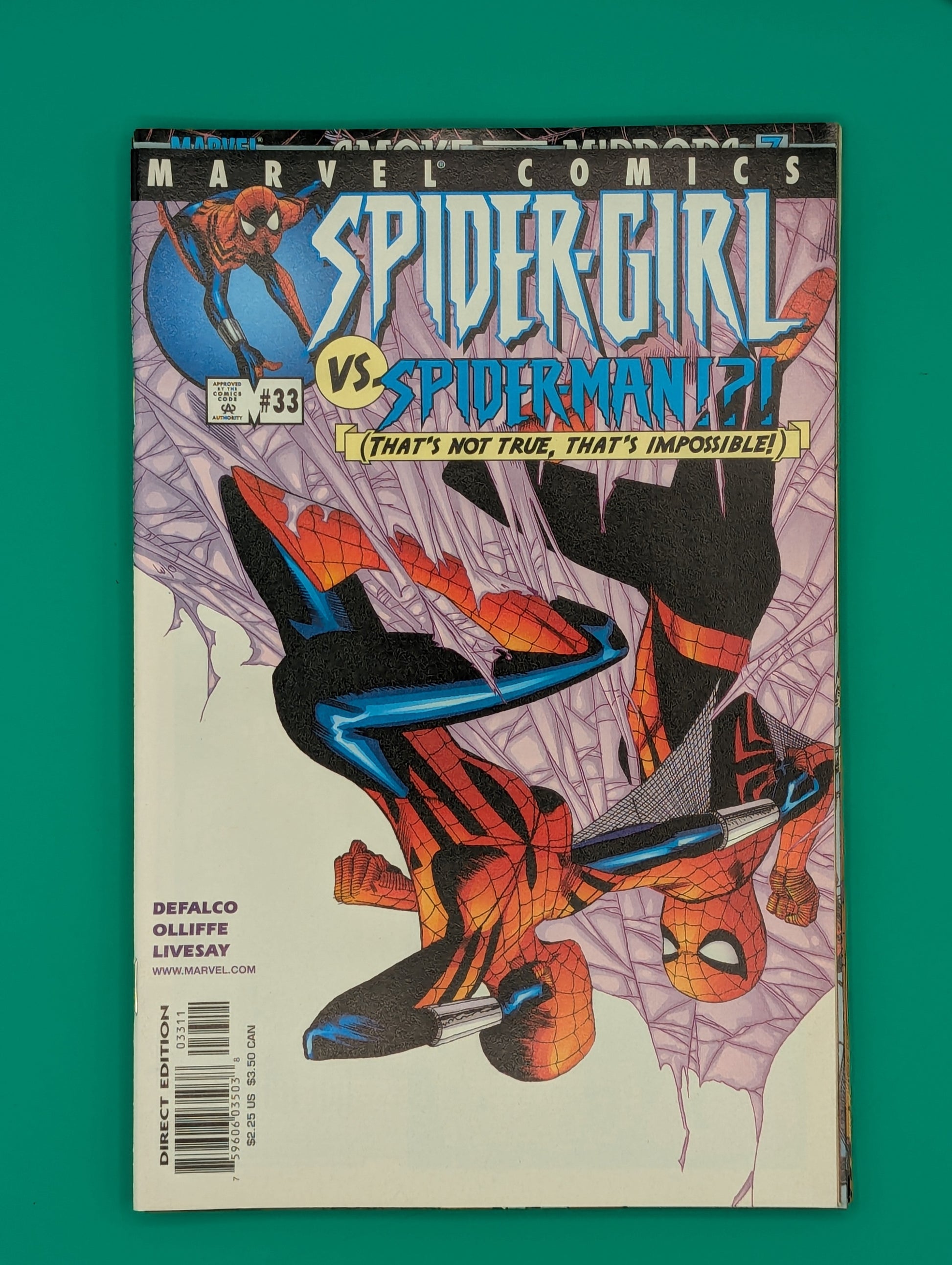 Spider-Girl #33: Spider-Girl vs. Spider-Man?!? (2001) - Marvel Comics Collectibles:Comic Books & Memorabilia:Comics:Comics & Graphic Novels JJJambers Jamboree   