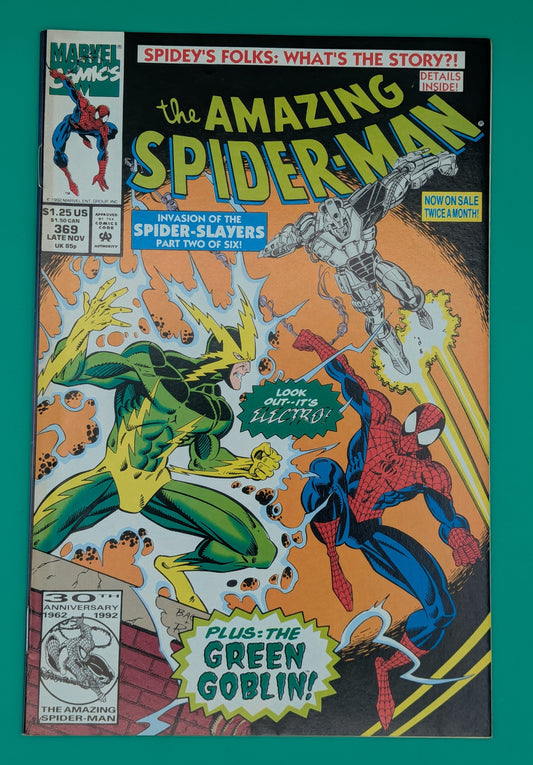 Spider-Man, Amazing #369: Invasion of the Spider-Slayers Part 2 of 6 (1992) - Marvel Comic Collectibles:Comic Books & Memorabilia:Comics:Comics & Graphic Novels JJJambers Jamboree