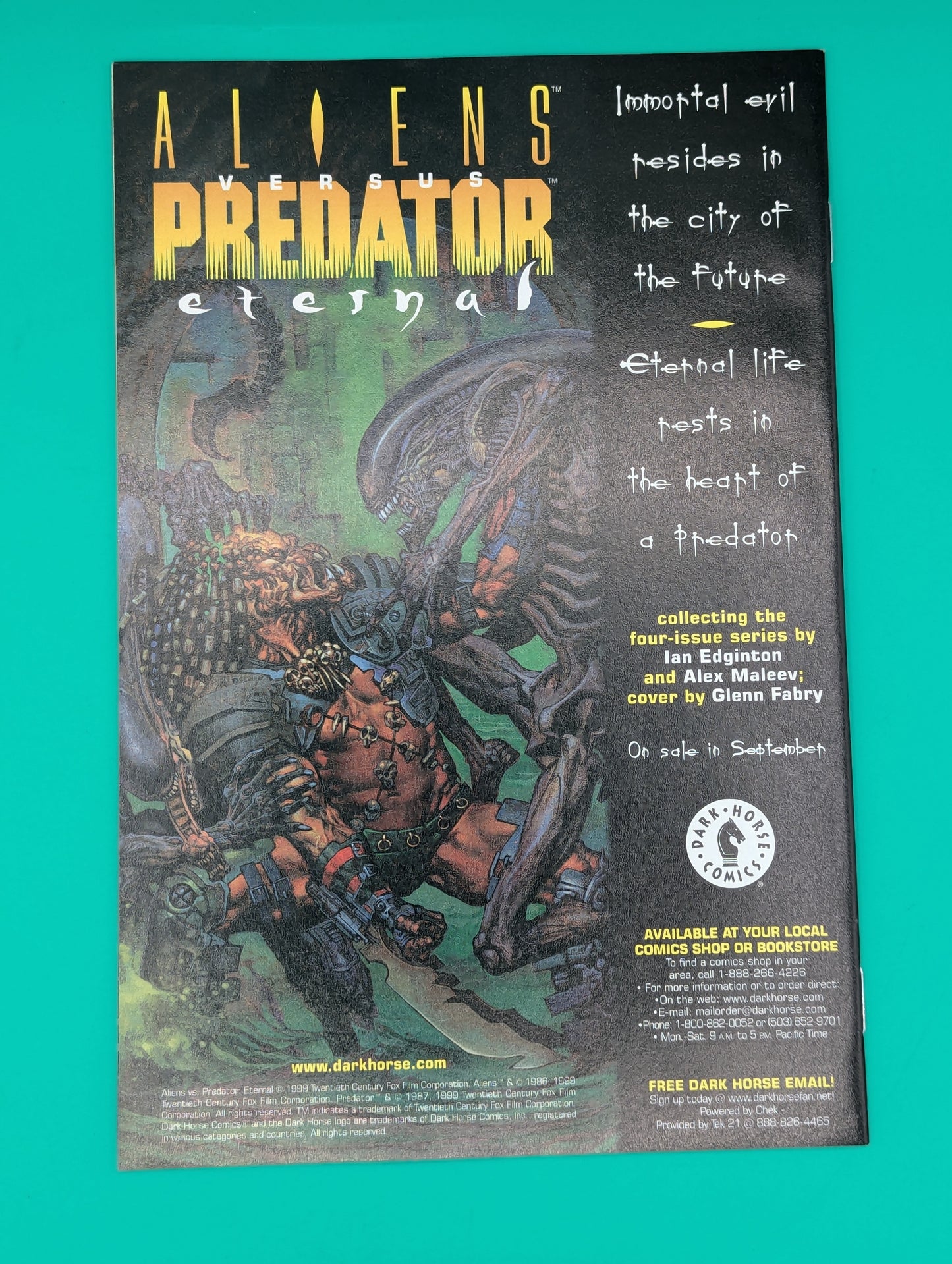 Predator: Xenogenesis #3 of 4 (1999) - Dark Horse Comics Collectibles:Comic Books & Memorabilia:Comics:Comics & Graphic Novels JJJambers Vintage Vault   