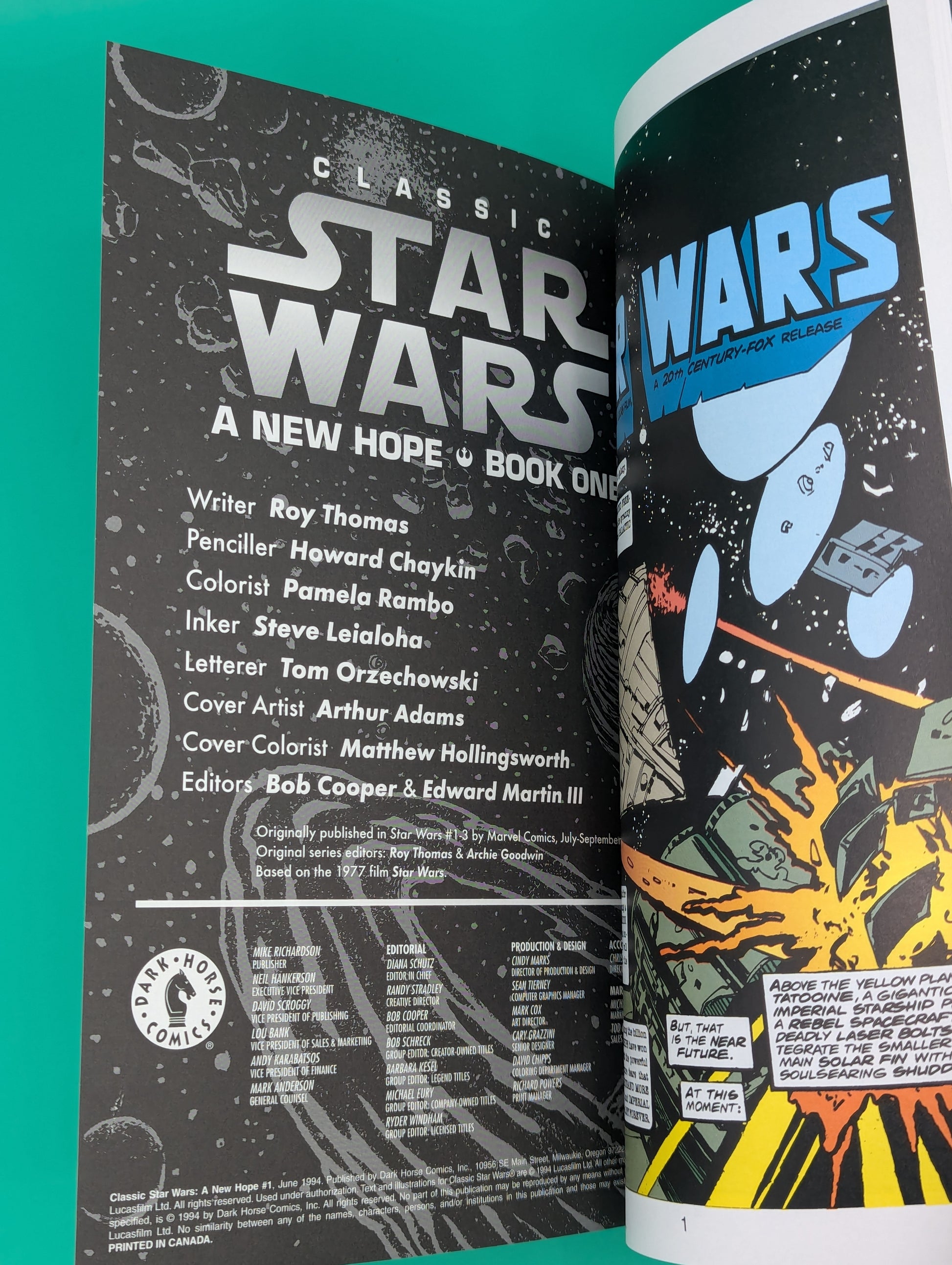 Star Wars, Classic #1: A New Hope (1992) - Dark Horse Comics Collectibles:Comic Books & Memorabilia:Comics:Comics & Graphic Novels JJJambers Jamboree   