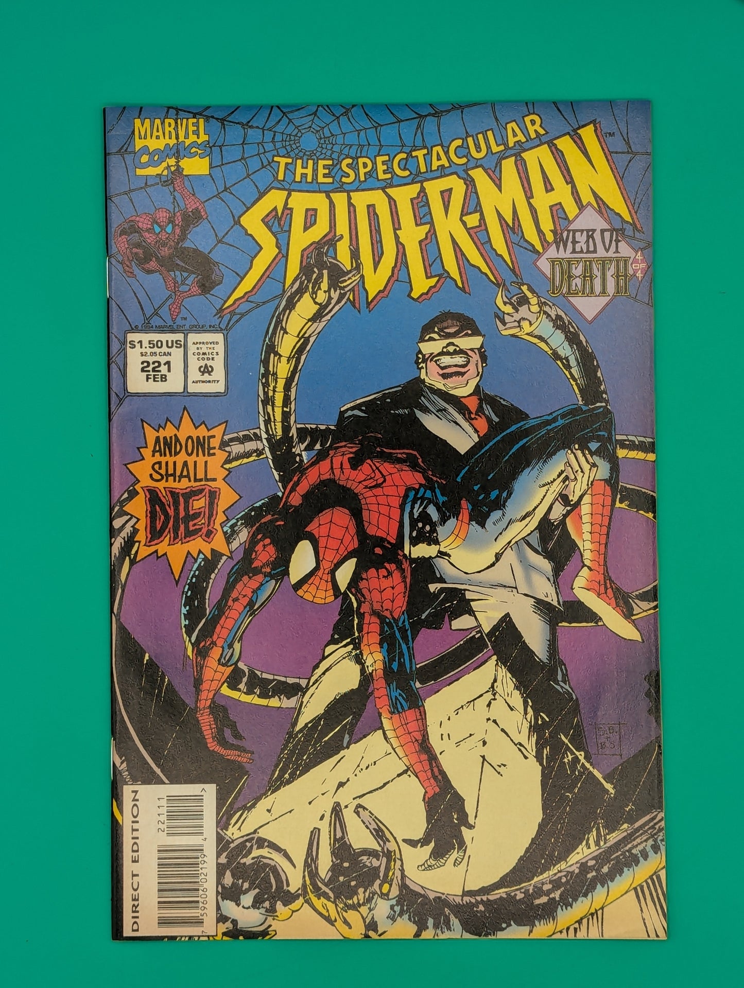 Spider-Man, Spectacular #221: Web of Death (1995) - Marvel Comics Collectibles:Comic Books & Memorabilia:Comics:Comics & Graphic Novels JJJambers Jamboree   