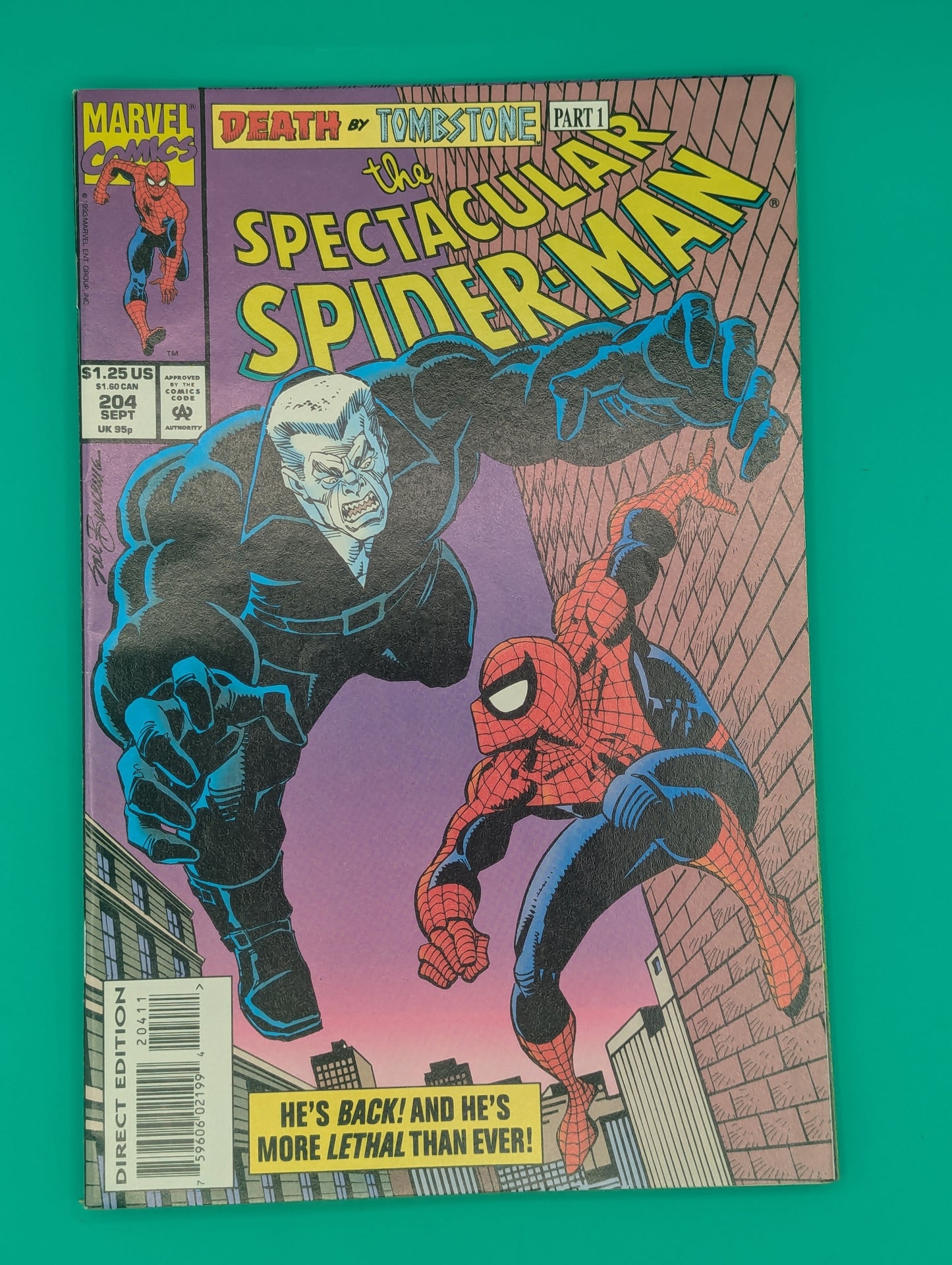 Spider-Man, Spectacular #204: Death or Tombstone Part 1 (1993) - Marvel Comic Collectibles:Comic Books & Memorabilia:Comics:Comics & Graphic Novels JJJambers Jamboree