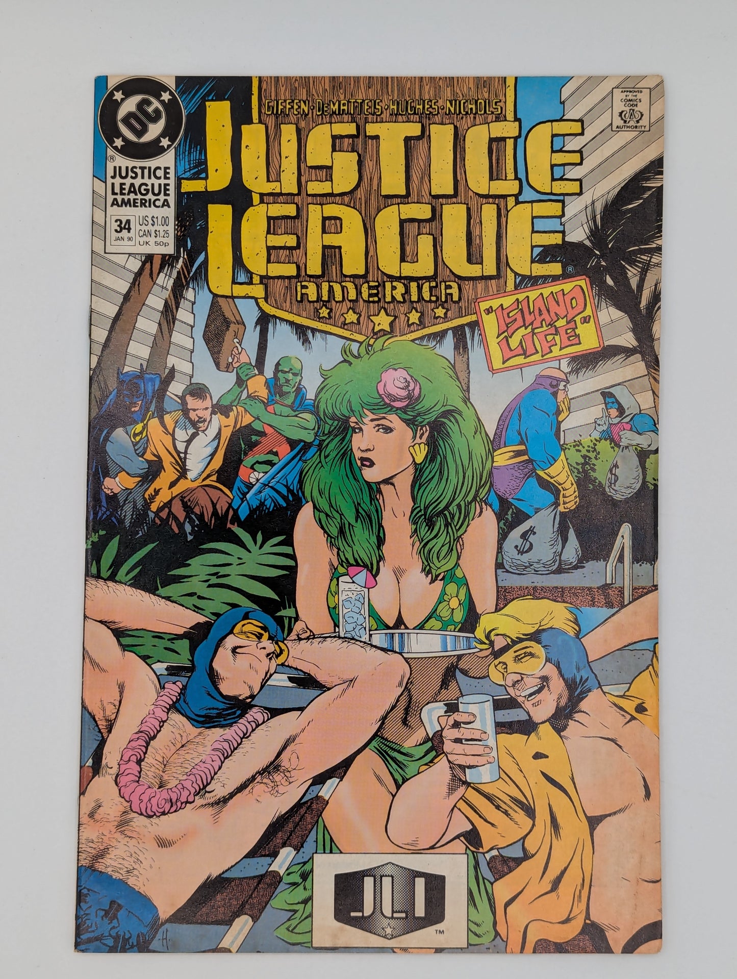 Justice League America #34 (1990) - DC Comics - VF Collectibles:Comic Books & Memorabilia:Comics:Comics & Graphic Novels JJJambers Vintage Vault