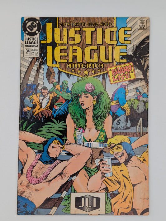 Justice League America #34 (1990) - DC Comics - VF Collectibles:Comic Books & Memorabilia:Comics:Comics & Graphic Novels JJJambers Vintage Vault