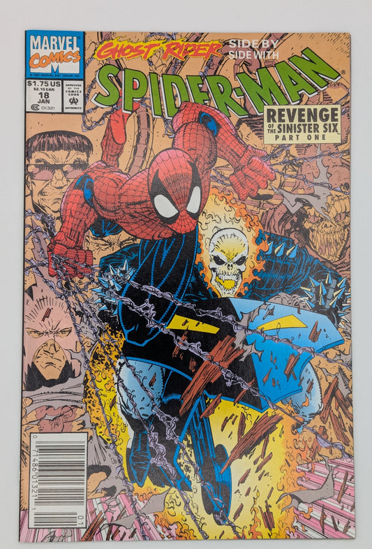 Spider-Man #18: Revenge of the Sinister Six Pt. 1 (1992) [Newsstand] - Marvel Comic - VF Collectibles:Comic Books & Memorabilia:Comics:Comics & Graphic Novels JJJambers Jamboree