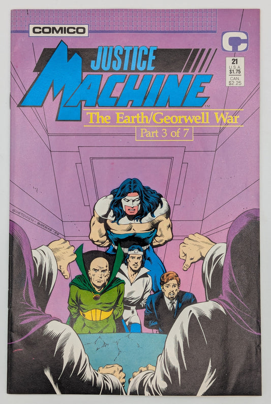 Justice Machine #21 (1989) - Comico Comic - FN+ Collectibles:Comic Books & Memorabilia:Comics:Comics & Graphic Novels JJJambers Vintage Vault