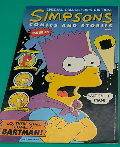 Simpsons Comics and Stories #1 Special Collector's Edition (1993) [Includes Poster] - Bongo Comic - VF+ Collectibles:Comic Books & Memorabilia:Comics:Comics & Graphic Novels JJJambers Jamboree